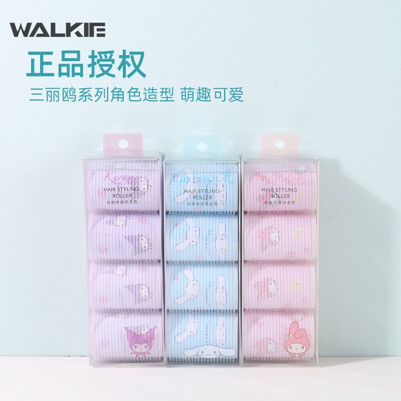 Bộ 4 Kẹp Uốn Tóc Kuromi mymelody Cinnamoroll Dễ Thương Tiện Dụng