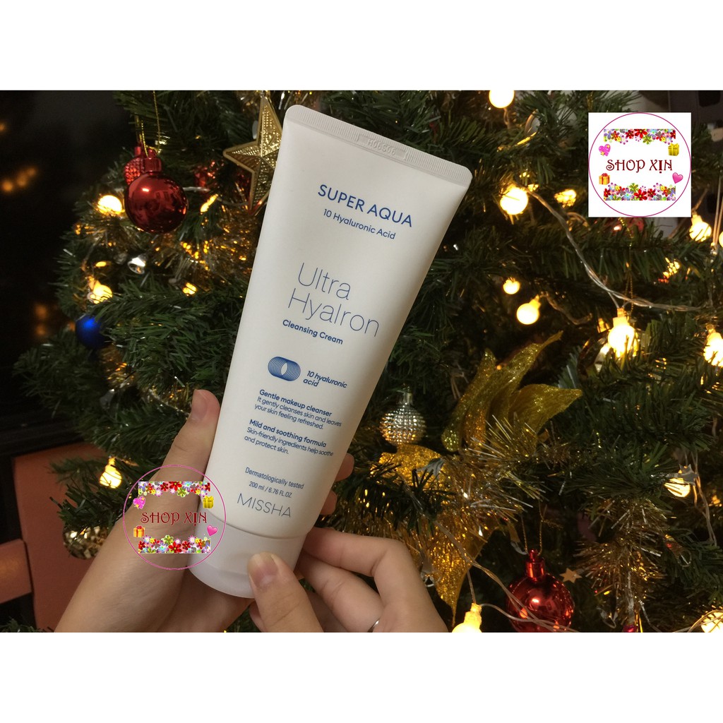 KEM TẨY TRANG MISSHA SUPER AQUA ULTRA HYALRON CLEANSING CREAM 200ml