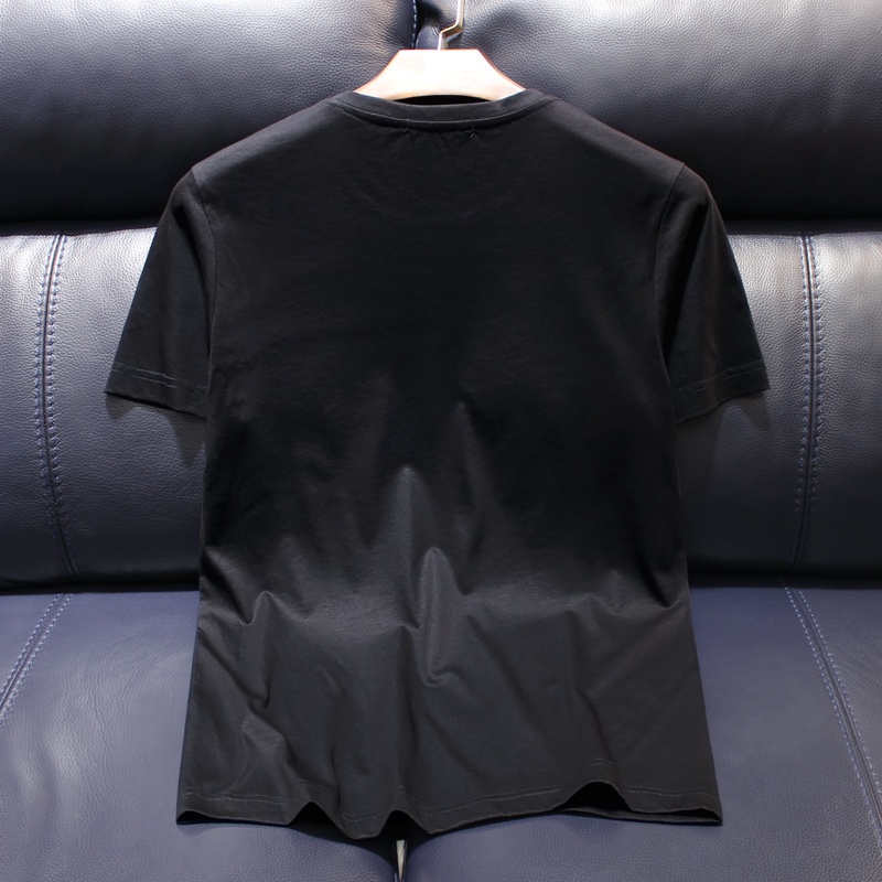 Áo Thun cotton Lụa Lạnh Cao Cấp Tay Lỡ In Chữ OK Lớn Thời Trang Châu Âu Cho Nam