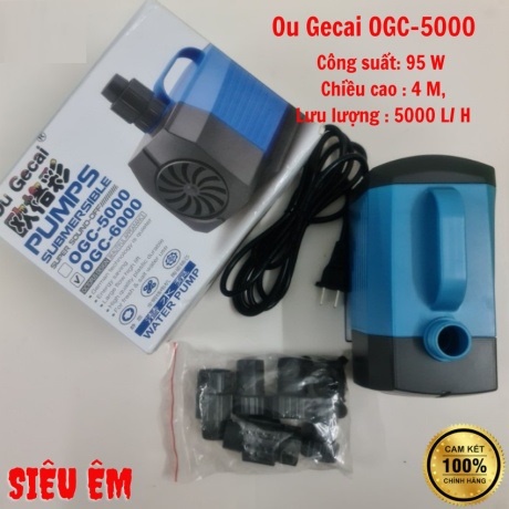 Máy bơm nước bể cá ou geca ogc-5000 công suất 95w-lưu lượng 4000l h siêu êm cửa hàng cá cảnh và thiết bị lọc nước hồ cá
