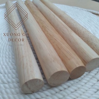 Thanh Gỗ Tròn Từ Gỗ Cao Su Tự Nhiên Kích Thước Dài 50 Cm,80 Cm Đường Kính 2 Cm Cao Cấp