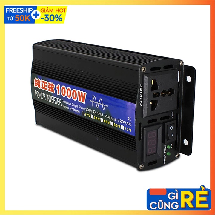 Bộ Kích Điện Ắc Quy 24V Lên 220V Sin Chuẩn 1000W Sóng Tinh Khiết