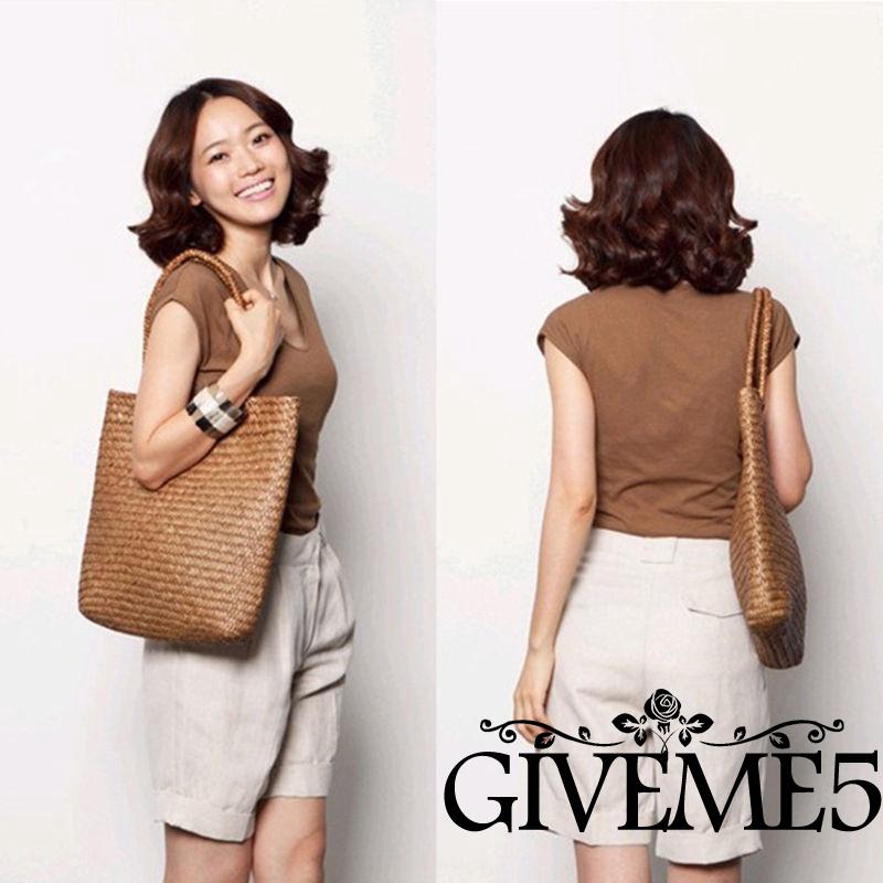 Túi xách nữ đan rơm thời trang Vintage