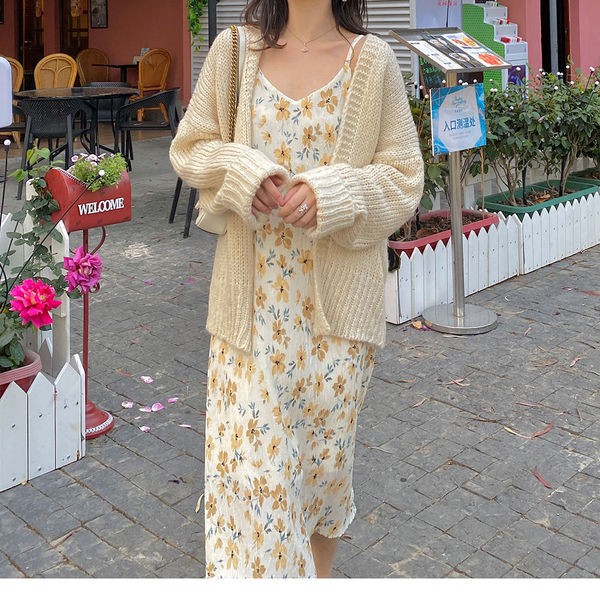 Đầm Hai Dây Hoạ Tiết Hoa Phong Cách Hàn Quốc Xinh Xắn Cho Nữ | BigBuy360 - bigbuy360.vn