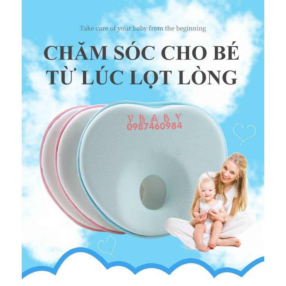 Gối Cao Su Non Chống Móp Đầu V-Baby G2 (Hàng cao cấp )