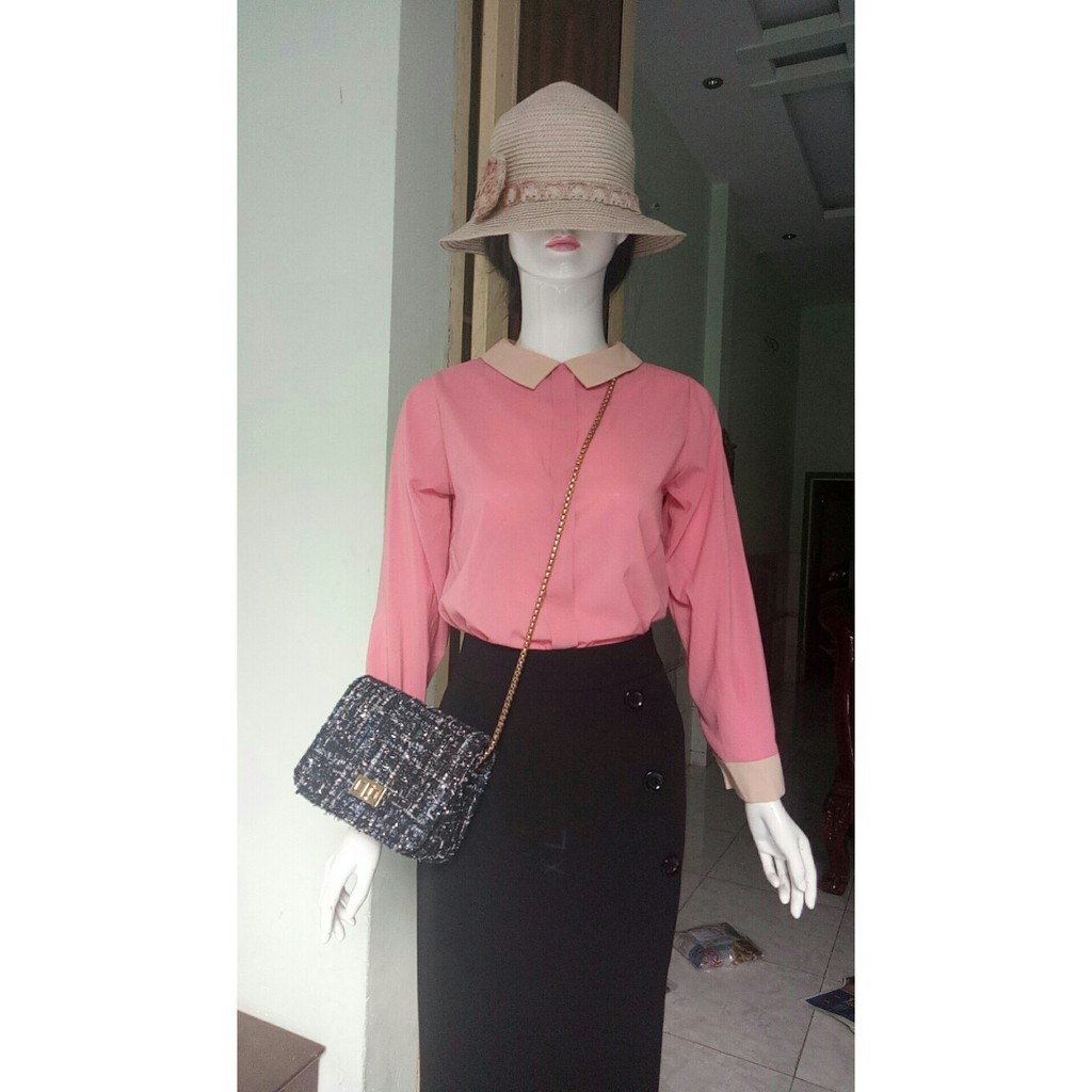 SIÊU DEAL GIẢM HOT ⚡WA3115 - hoàn 15k xu cho đơn 99K ⚡WA3125Áo sơ mi phối màu Nana Kèm Ảnh Thật