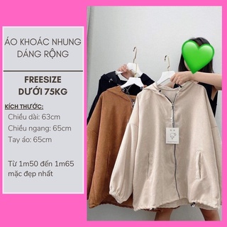 [Ảnh thật] Áo khoác Basic Nhung Gân form rộng cực đẹp