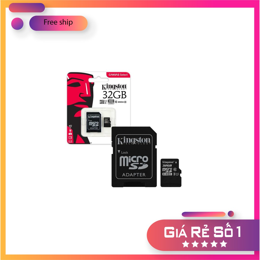 Thẻ nhớ micro sd 32GB/64GB Kingston chính hãng