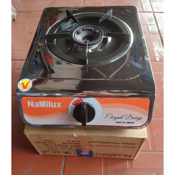 Bếp Gas Đơn Namilux-NA-300A SM,mặt Inox-bếp tốt,an toàn,khoẻ,tiết kiệm ga kèm Van Dây,chính hãng,giá rẻ