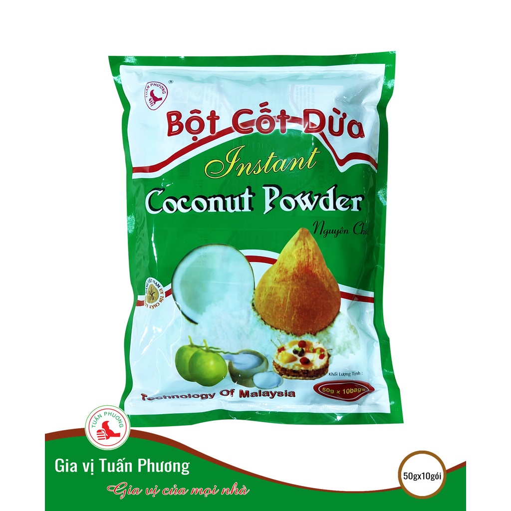 Bột Cốt Dừa Gói 50G - Dùng Làm Kem, Chè, Rau Câu Dừa, Bánh Xèo, Bánh Ngọt - Bách Hóa Xanh