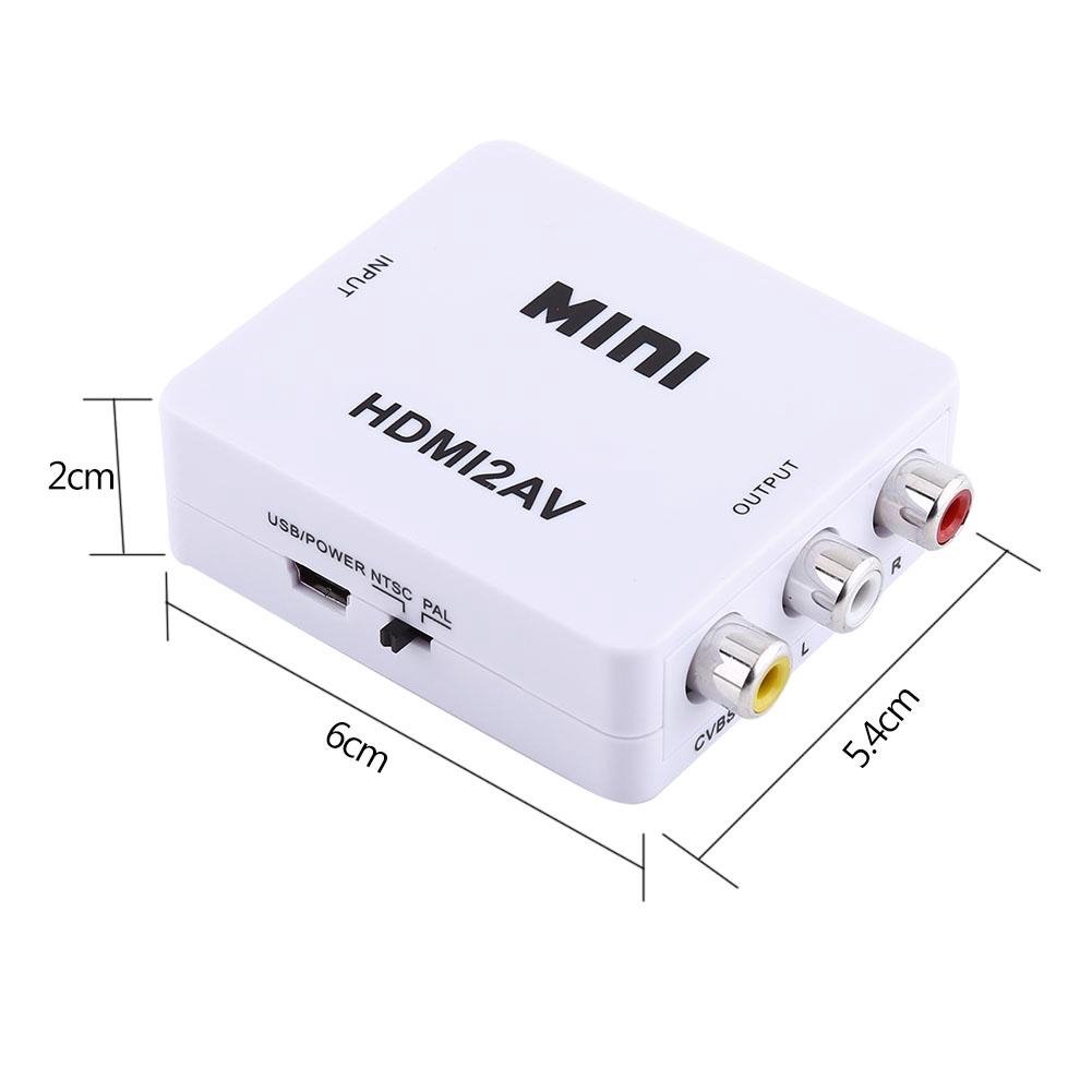 Bộ chuyển đổi âm thanh / Video 1080P HDMI sang AV đầu ra RCA