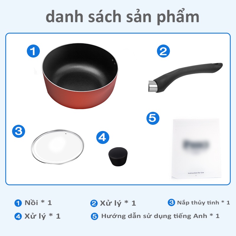 Nồi nấu cháo bột Simplus cho bé chống dính sâu lòng 18cm dùng được cho bếp từ và ga