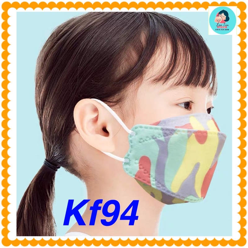 Khẩu trang Trẻ Em kids KF94 kháng khuẩn, bụi, virus nhiều màu dễ thương