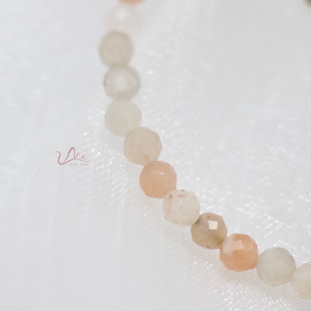 Vòng tay đá Mặt Trời 3,5mm tự nhiên (Sunstone Bracelet Nature) thời trang phong thủy UME