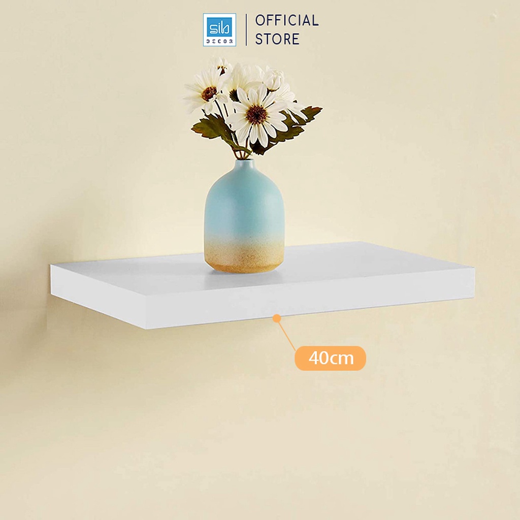 [Hỏa Tốc] Kệ Gỗ Treo Tường Thanh Ngang Giá Đỡ Giấu Chân 40x20cm Thương Hiệu SIB Decor - KT005