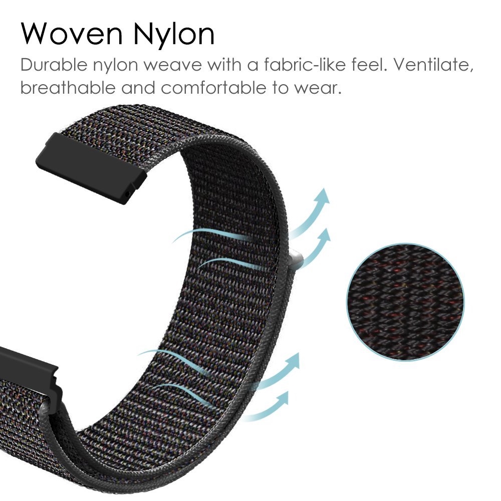 Dây Đeo Sợi Nylon 20mm Cho Đồng Hồ Thông Minh Garmin Vivoactive 3 Vivomove Venu Forerunner 645 245