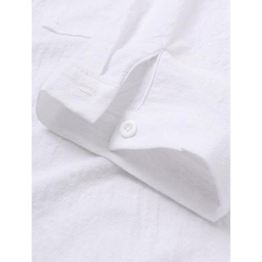 (NT) Áo Sơ Mi Nam Đũi Nhật Cổ Trụ (#) 8 | BigBuy360 - bigbuy360.vn