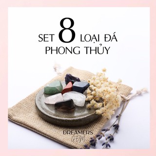 Set 8 loại đá phong thủy tự nhiên thanh tẩy năng lượng