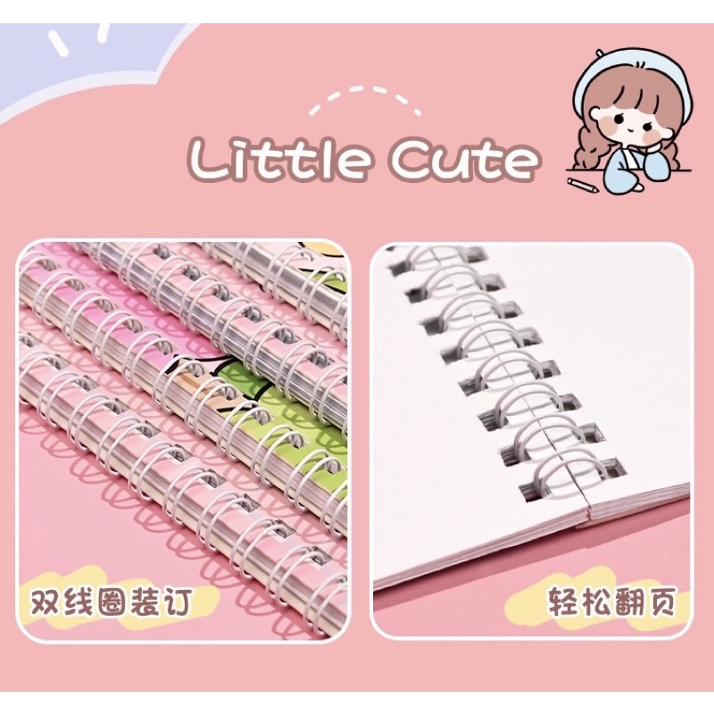Sổ chiết và lưu trữ sticker, washi size A5/B5, có lò xo/ Sổ bảo quản hình dán washi tape Tẻn Tẻn