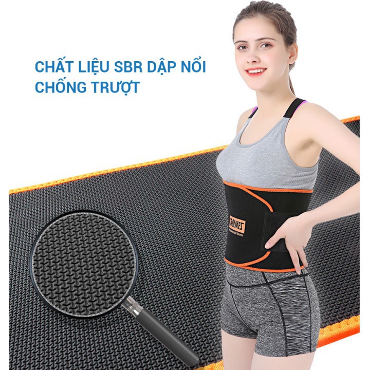 Đai cuốn nóng giảm mỡ bụng Aolikes AL 7980 bó nịt quấn giảm cân vòng 2 eo tập gym nâng tạ squat yoga thể hình nữ