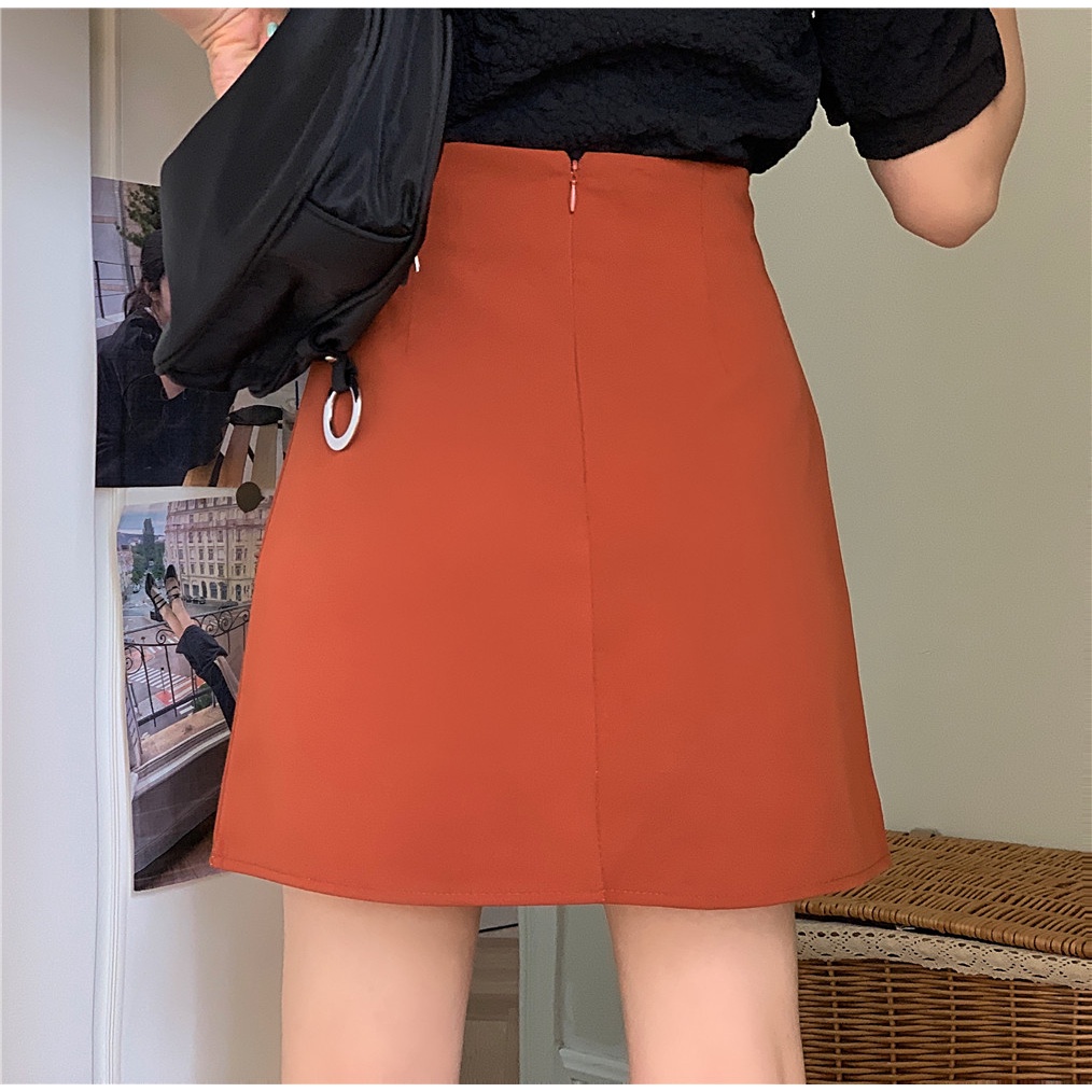 Chân Váy Chữ A Lưng Cao Màu Sắc Xinh Xắn Cho Nữ