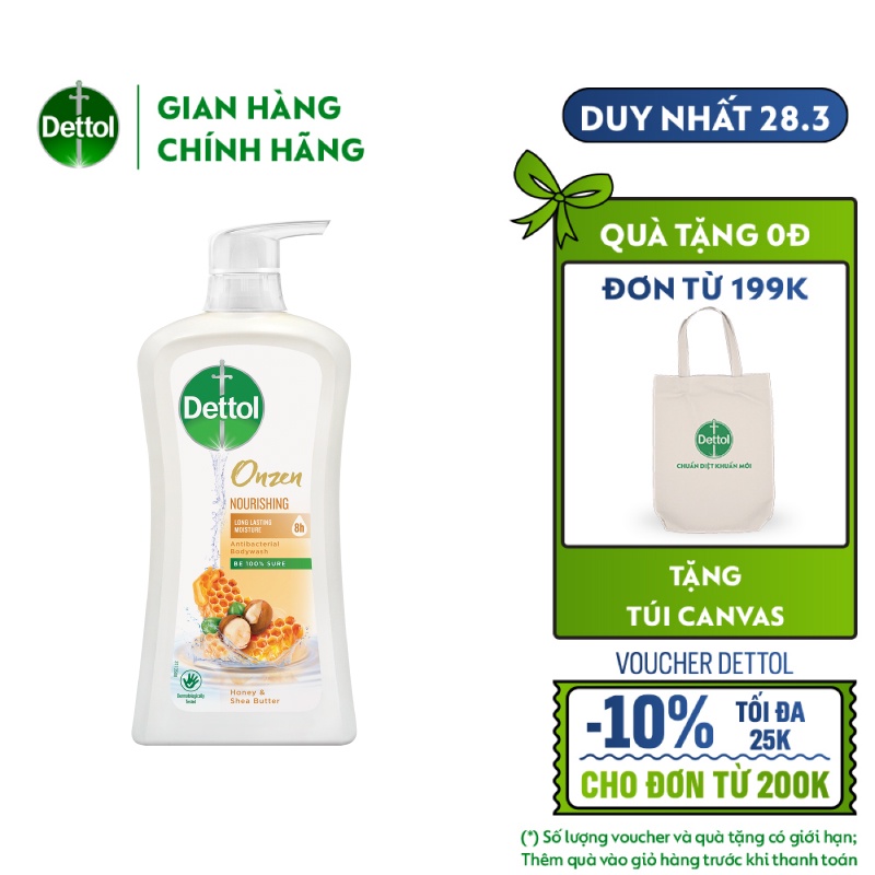 Sữa tắm Dettol kháng khuẩn dưỡng thể - Chai 950g