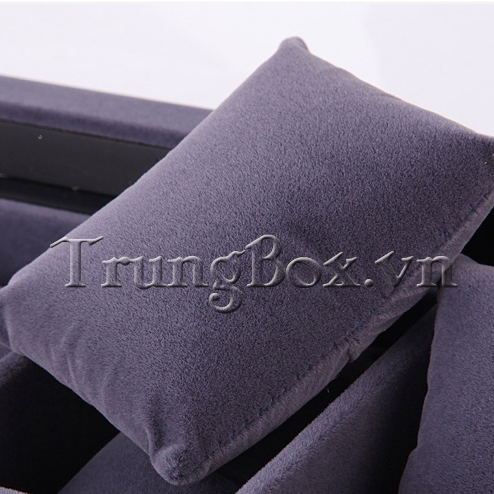 Hộp Đựng Đồng Hồ 5 Ngăn Vỏ Gỗ Sơn Mài, Nội Thất Bọc Nhung | SAIKE - Mã 505BV