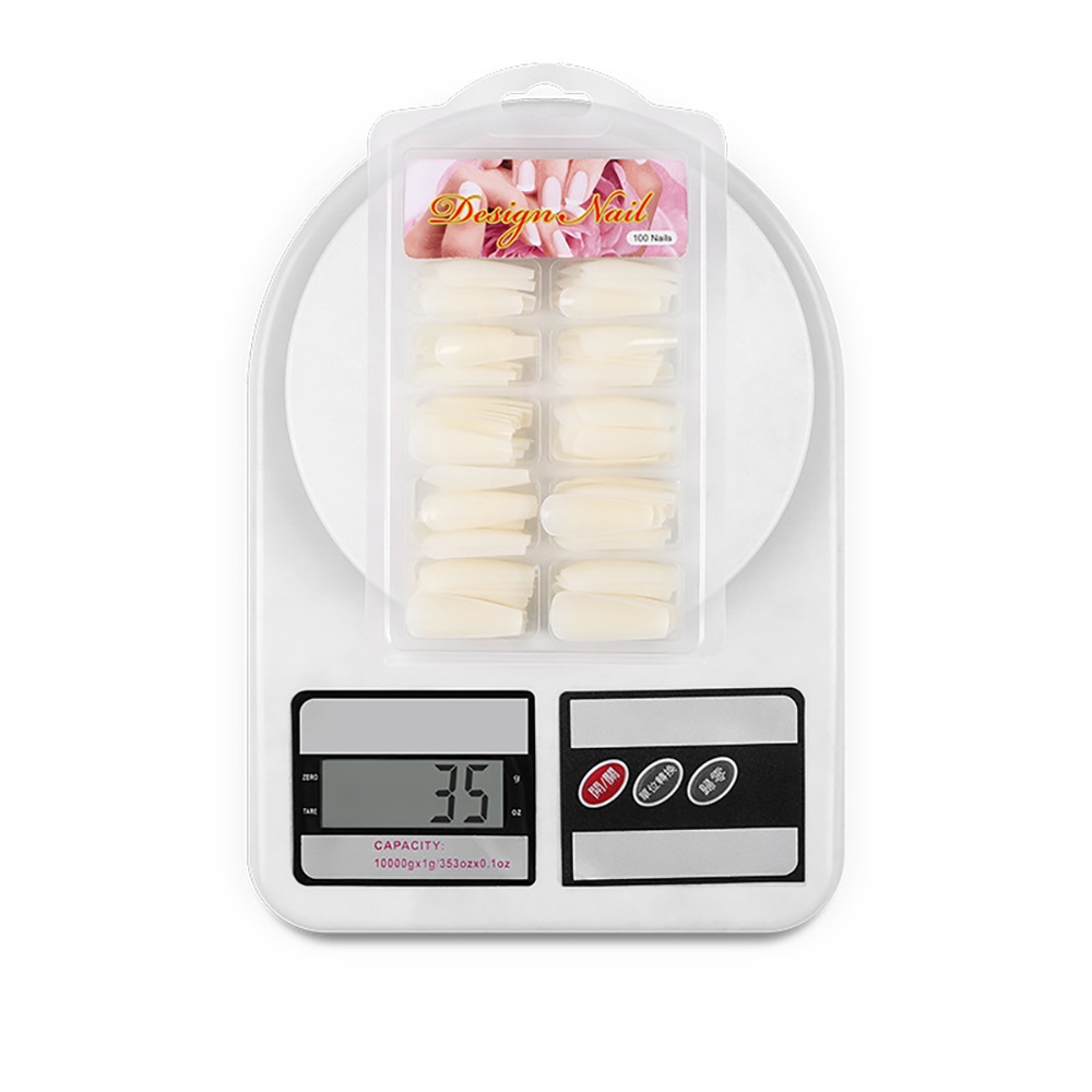 [Hàng mới về] Set 100 móng tay giả trong suốt dạng nhấn dùng để nối dài móng tay diy