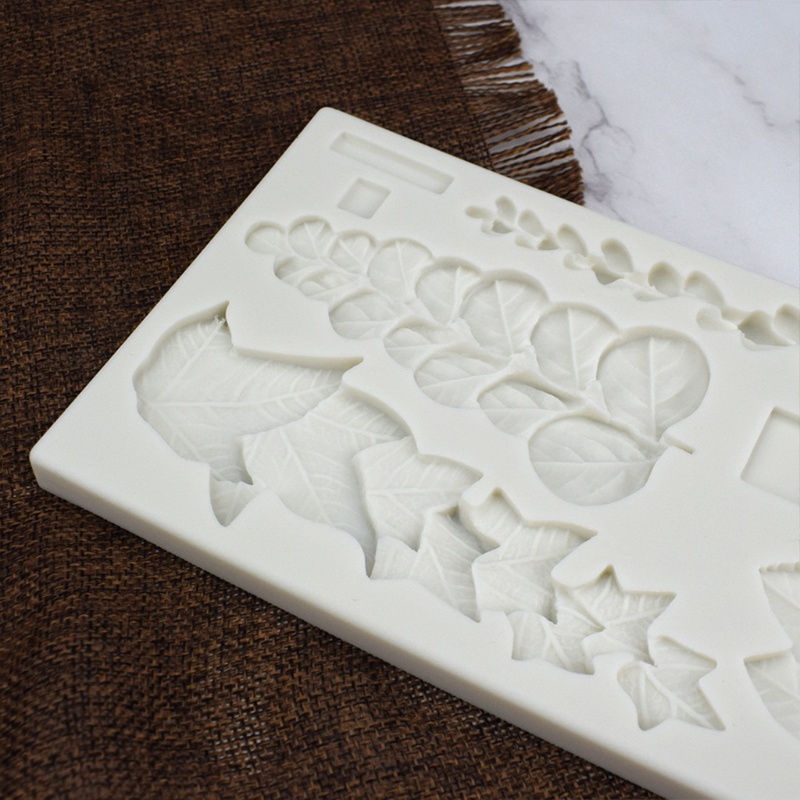 Khuôn Silicone Tạo Hình Làm Bánh Kẹo Hình Lá Sen Đá DIY
