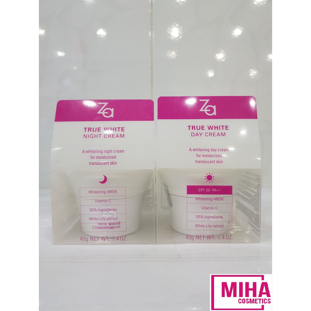 Kem Dưỡng Trắng Da Ban Ngày Hoặc Ban Đêm ZA True White 40g