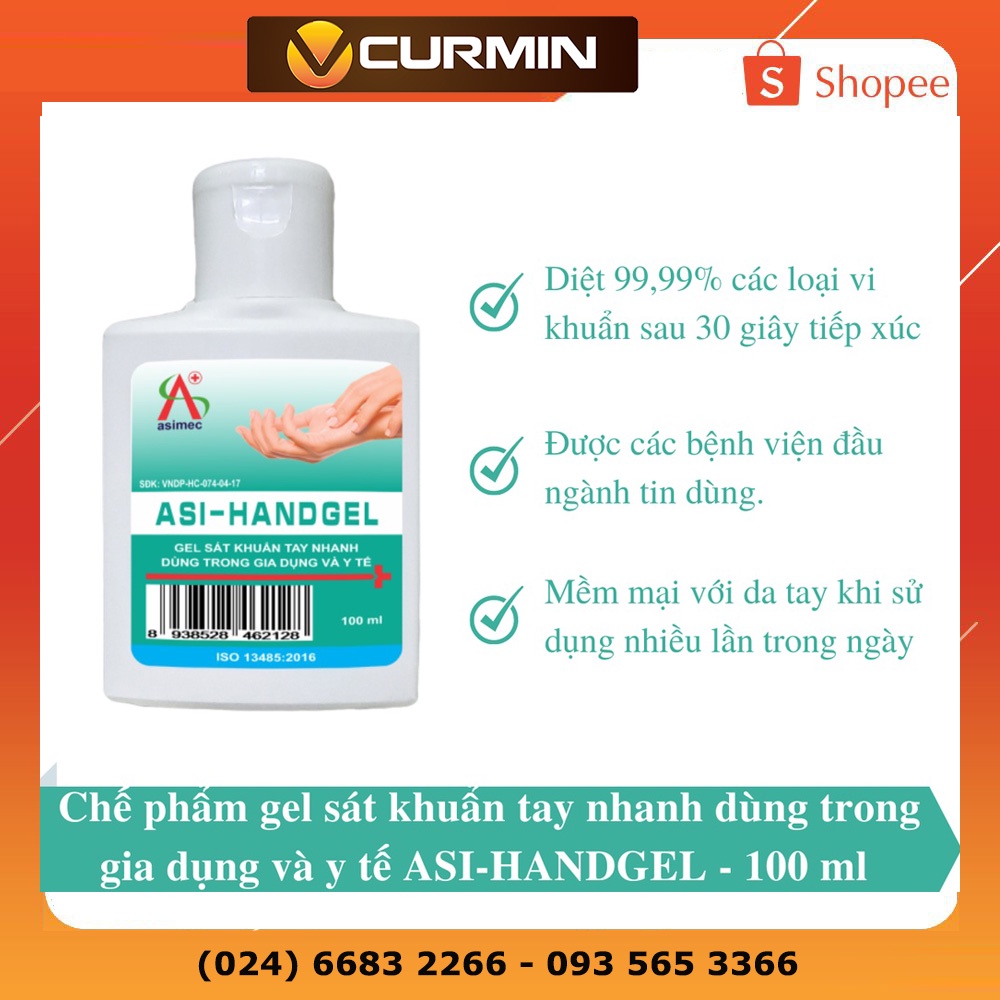 Gel rửa tay khô ASI HANDGEL 100ml (Chính hãng)