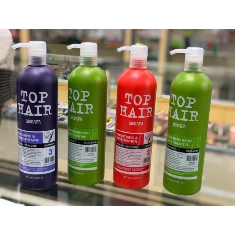 [Hàng chính hãng] Cặp dầu gội xả Tophair Top Hair Mobafa 750ml x2  Tophair Mobafa