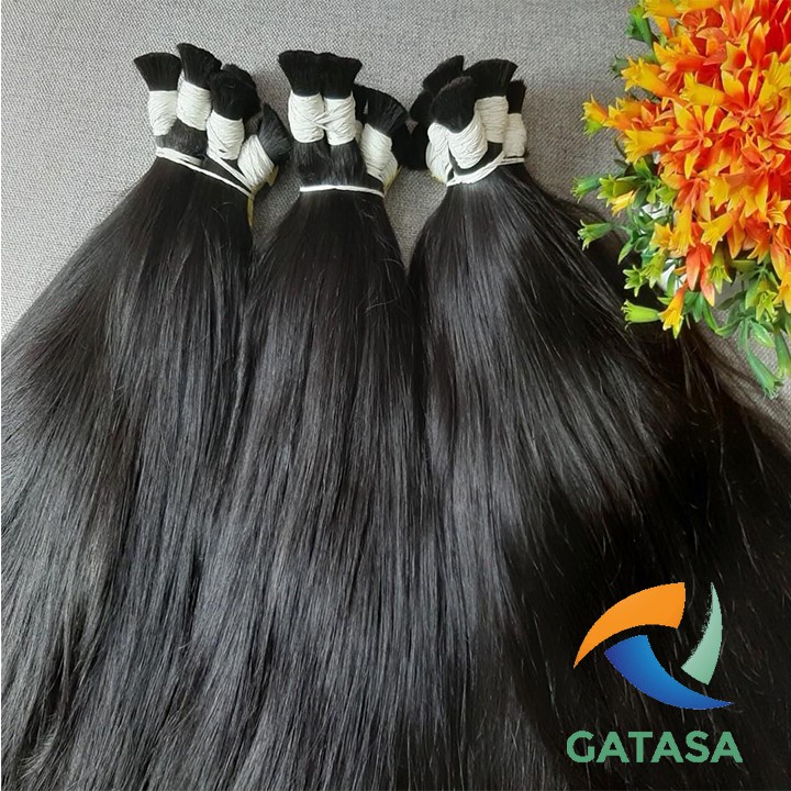 TÓC THẬT NỐI CÓ THỂ ÉP, TẨY, NHUỘM dài 20cm-40cm