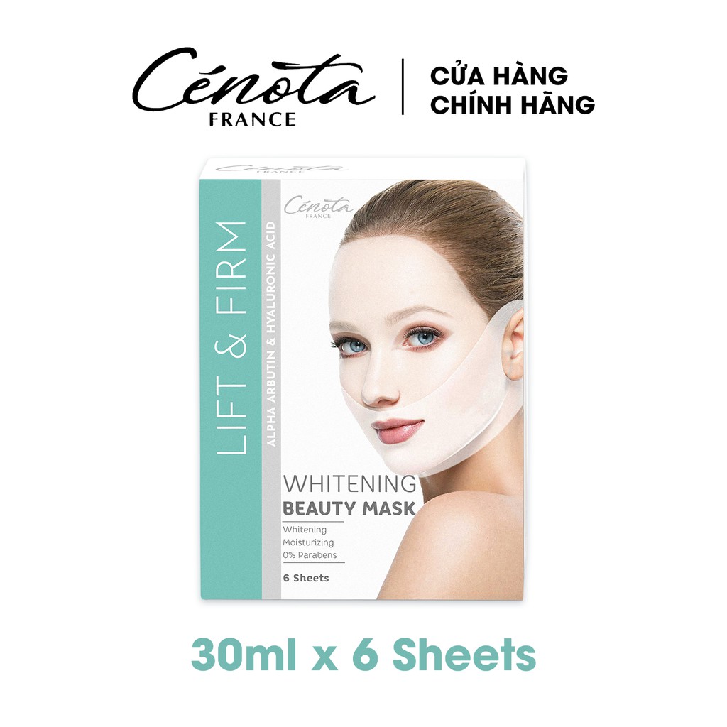 Mặt Nạ Cenota Whitening Beauty Mask Nâng Cơ Trắng Da 30ml * 6 miếng