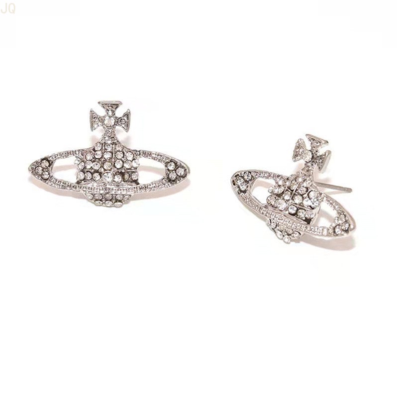 Đôi Bông Tai Hình Trái Tim Đính Đá Thời Trang Cho Nữ