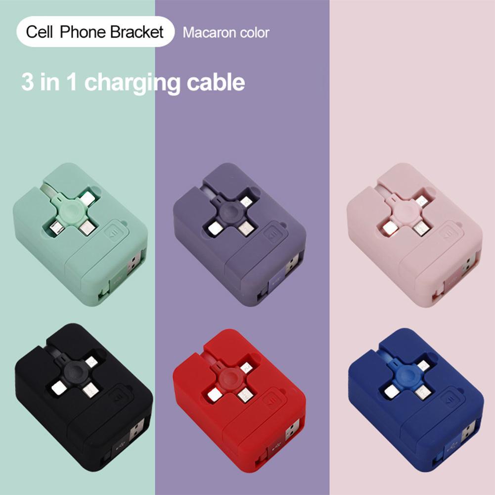 Cáp Sạc Điện Thoại Di Động Ba Trong Một Cổng Type c Có Thể Thu Gọn Cho Huawei Y0X1