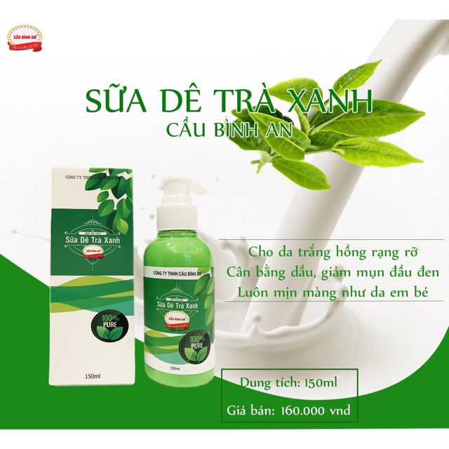 Sữa dê trà xanh cầu bình an
