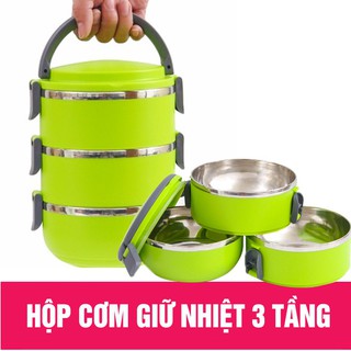 Hộp cơm giữ nhiệt 3 tầng