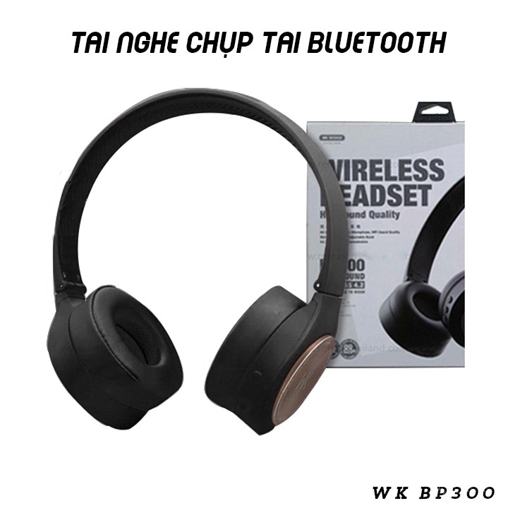 [Mã 267ELSALE hoàn 7% đơn 300K] Tai nghe chụp tai Bluetooth Remax WK BP300