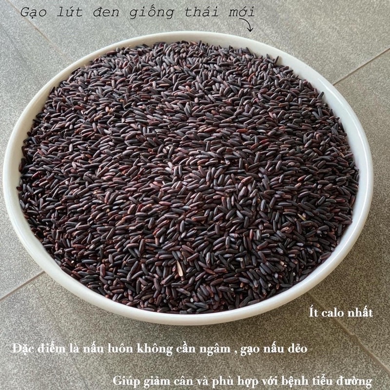 Gạo Lứt Đen Dẻo Điện Biên-Gạo Tím Than-Nấu Không Cần Ngâm