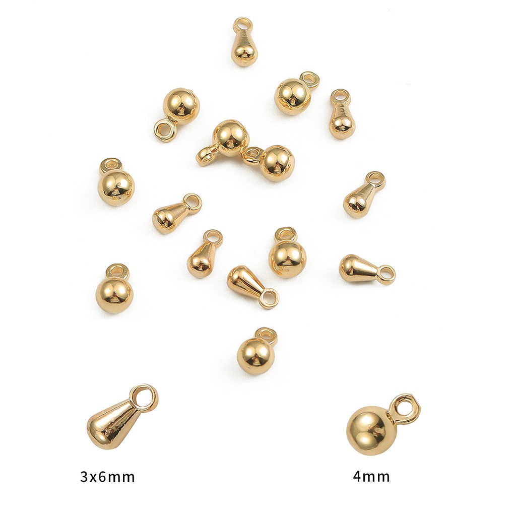 Hạt Cườm Beadia Hình Giọt Nước Mạ Vàng 18K Dùng Làm Trang Sức Thủ Công