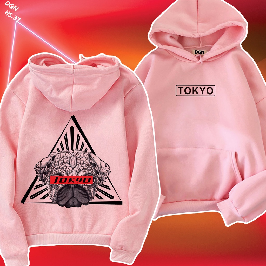 HOODIE HỒNG PUG TOKYO. HS.37