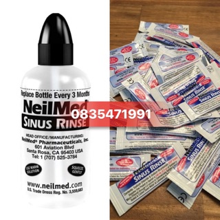 Combo bình rửa mũi neilmed 240ml kèm muối date xa (hàng tách set)