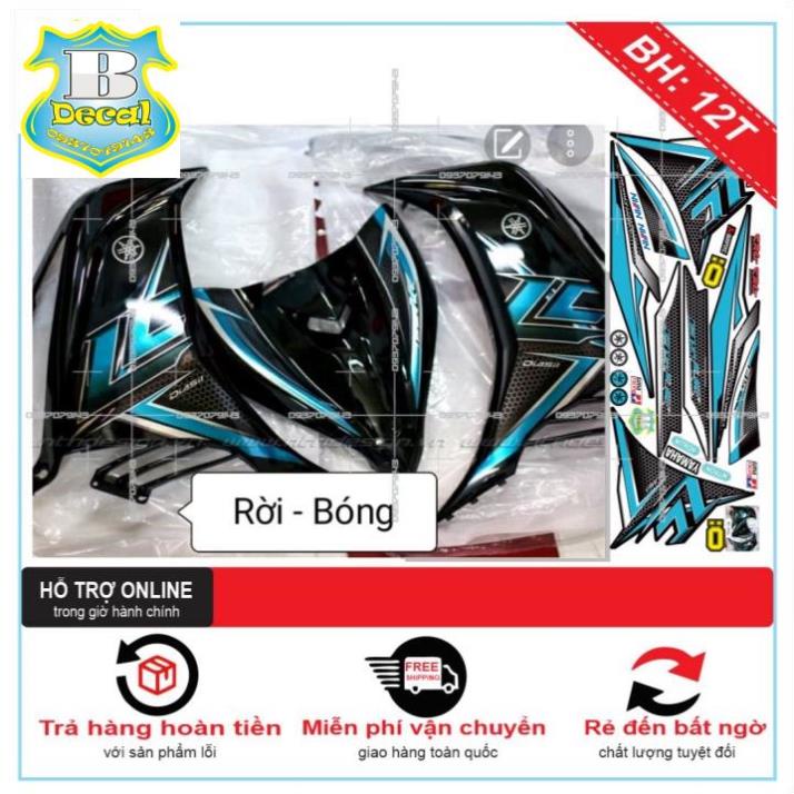 ( Quí khách vui lòng mang ra tiệm cho thợ dán ) Tem EX 2011 LC XANH ĐEN CHẤT LIỆU CANDY [Bi Decal]