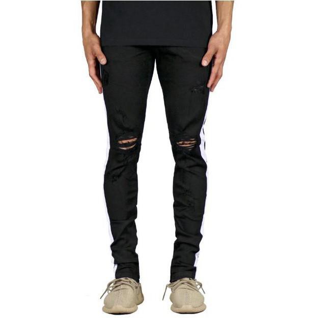 ⚡️ Quần jeans zipper rách gối, quần jeans track pants Black Gin Store V