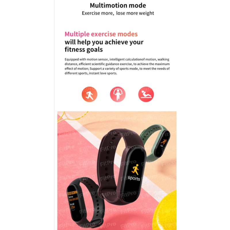 Mới Đồng Hồ Thông Minh M6 Theo Dõi Nhịp Tim Kết Nối Bluetooth Cho Xiaomi Apple Android