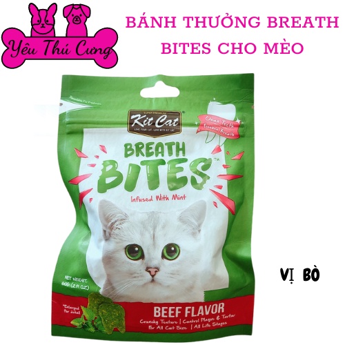 Bánh thưởng Kitcat Breath Bites cho mèo-YÊU THÚ CƯNG