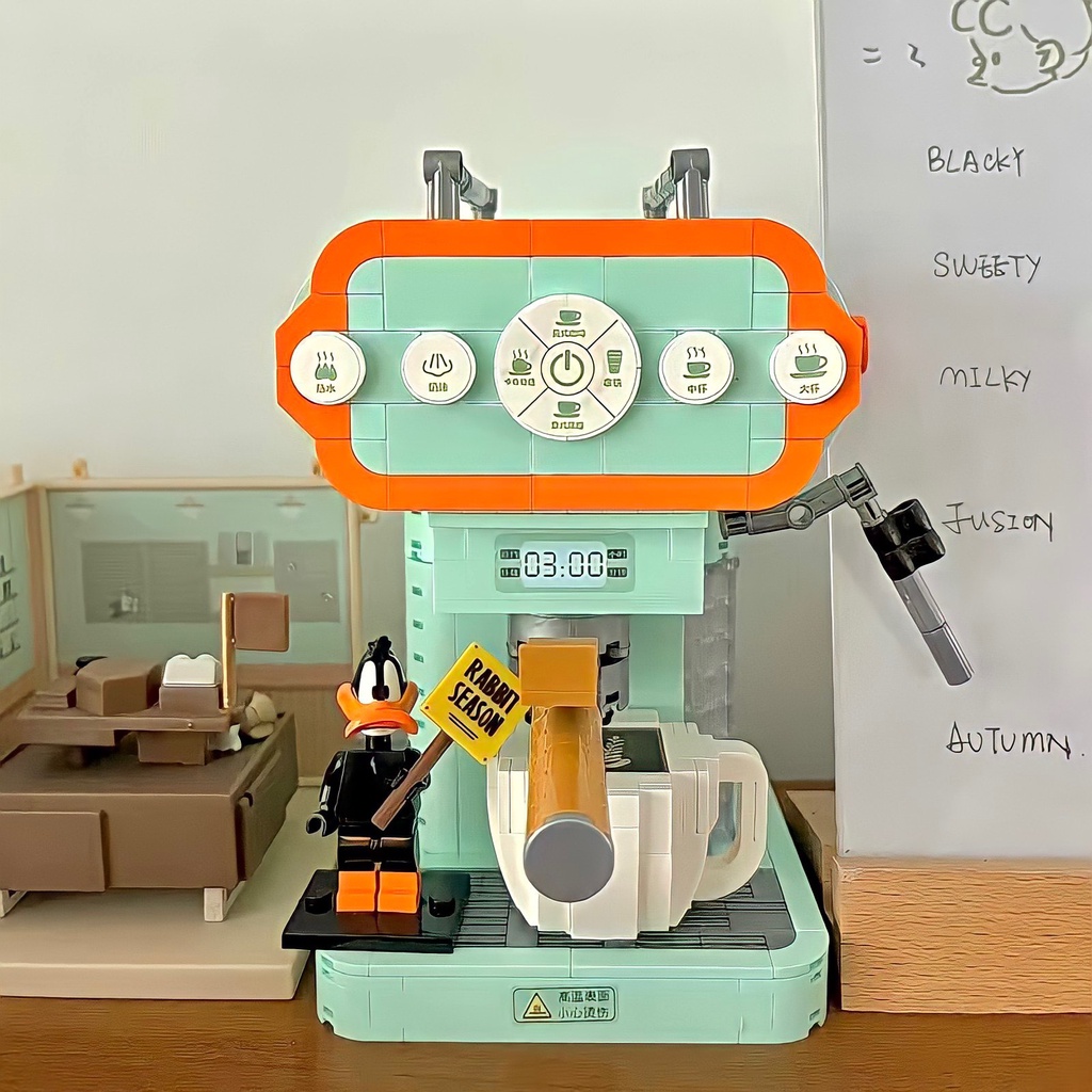 Bộ Xếp Hình Lego Máy Pha Cafe | Lego Máy Pha Cafe Tự Động Dùng Decor Phòng, Trang Trí Phòng Ngủ, Quà Tặng Sinh Nhật
