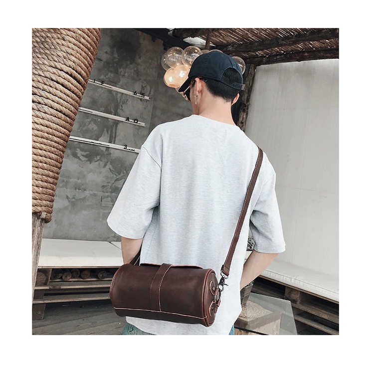 Túi bao tử nam ⚡FREESHIP⚡da hình trống hiện đại độc lạ, ngầu Lịch lãm, phong cách, bền đẹp BH 12t Tặng Vớ nam Z7B8 | BigBuy360 - bigbuy360.vn