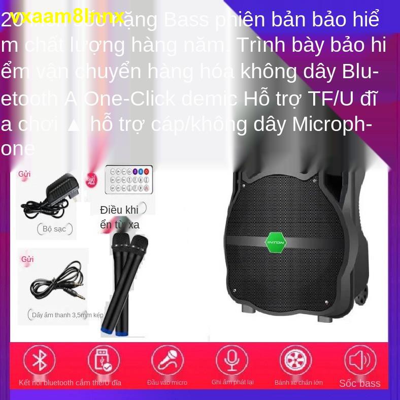 Loa âm thanh múa vuông 15 inch cần 8 karaoke bluetooth ngoài trời với micro không dây